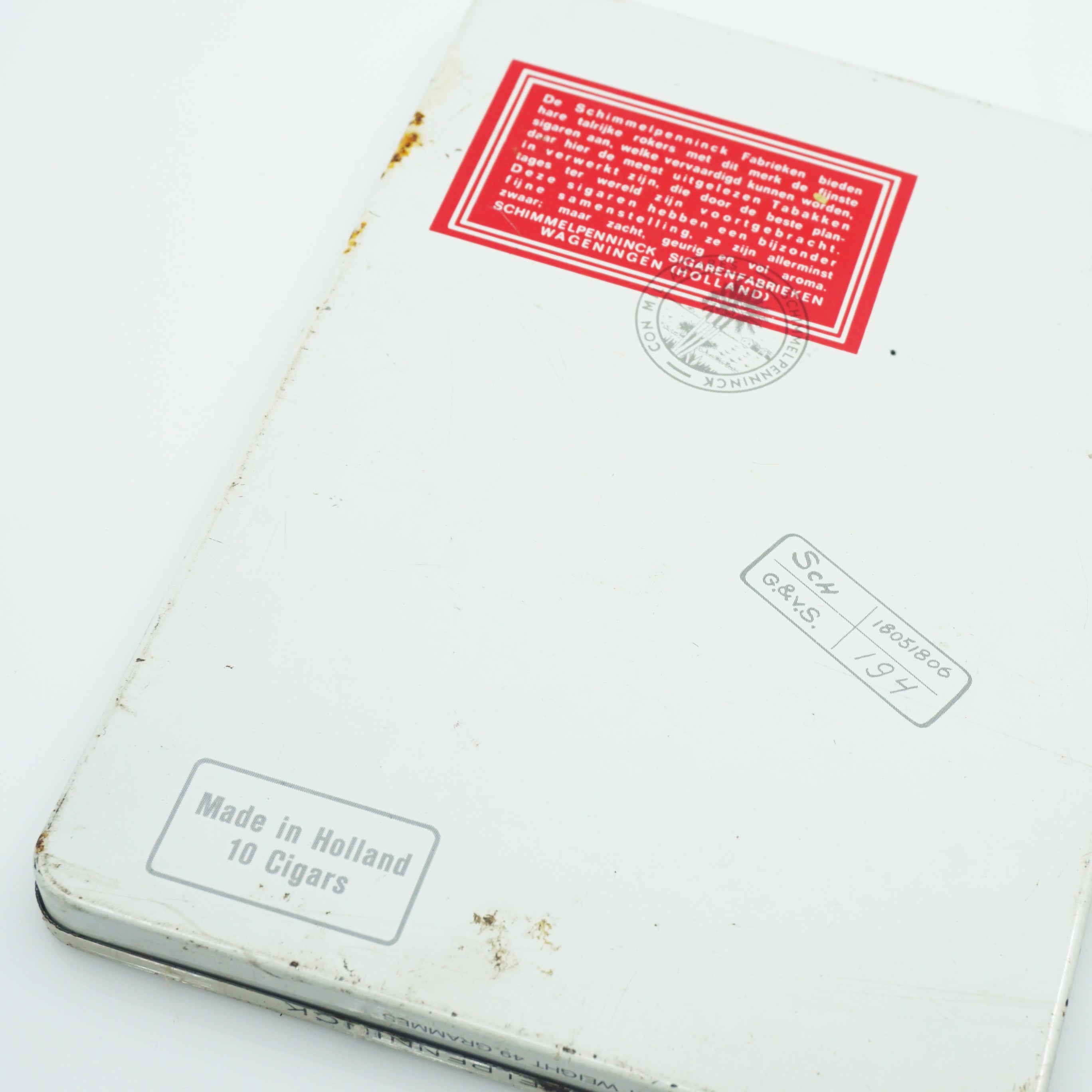 Vintage Tin Litho SCHIMMELPENNINCK Con Mil Amores Storage Container