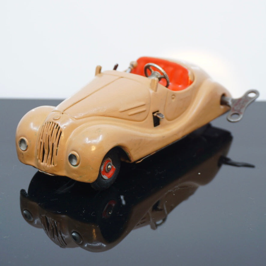 Original SCHUCO Post War Clockwork Model "Examico 4001" Wind-Up Car with Key