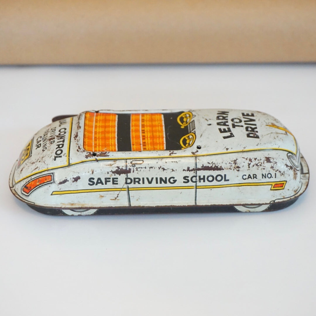 1950s Vintage MARX Tin Litho Driver Training Windup Car. "Learn to Drive".