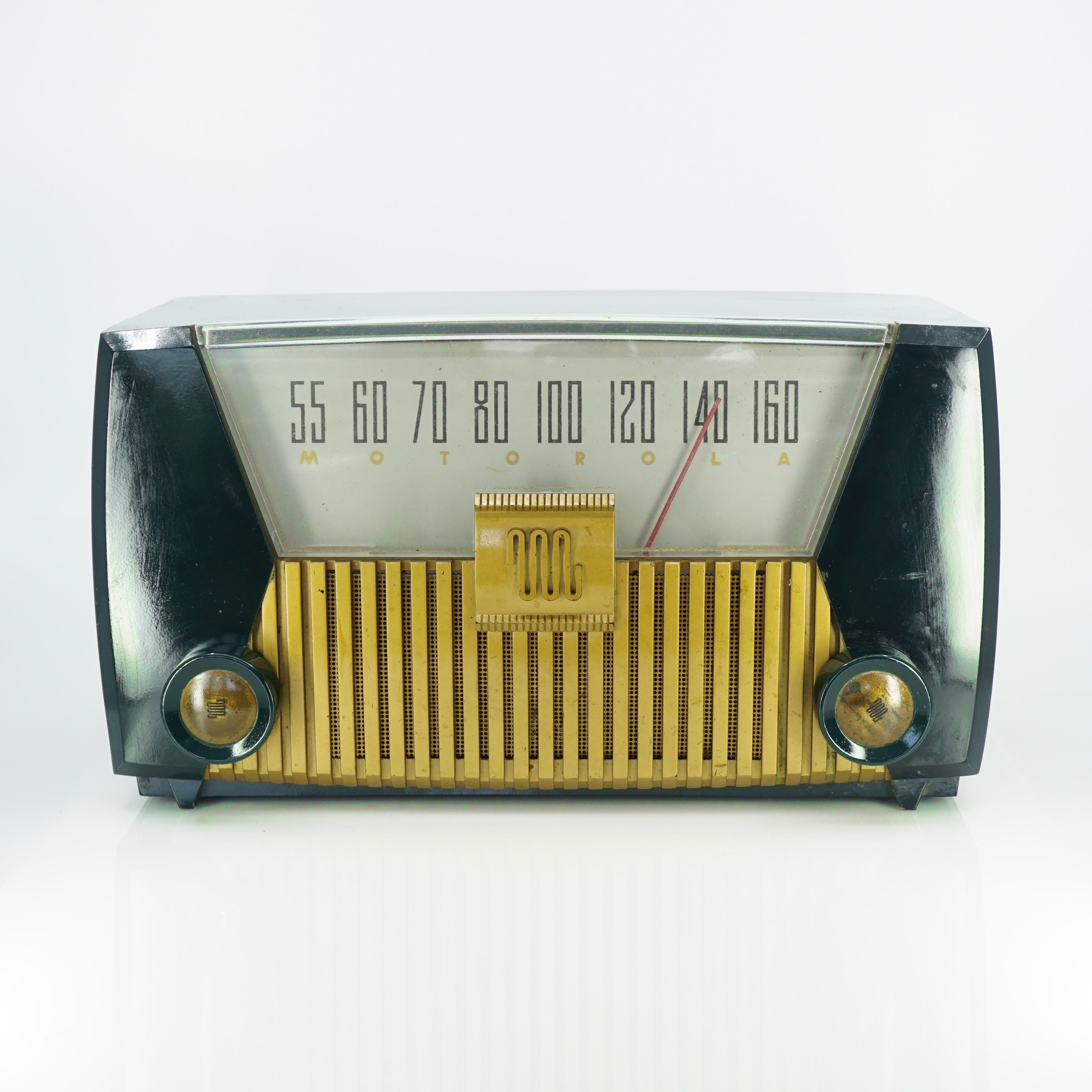 Mid-Century 1954 Motorola 62X Forest Green Radio. Made in USA.