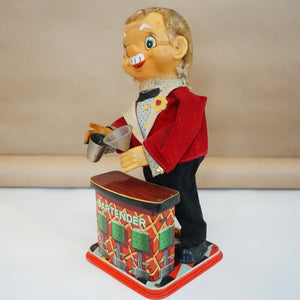 Mid-Century 1960s ROSKO Charley Weaver Bartender Toy. Made in Japan.