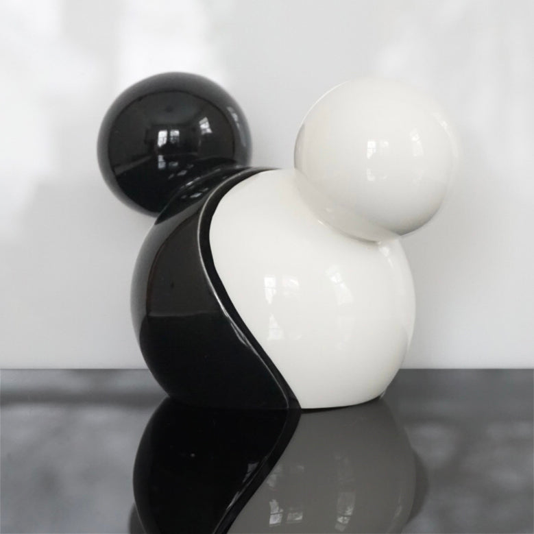 DISNEY Mickey Mouse Ears, Black and White, Ceramic Salt & Pepper Shakers