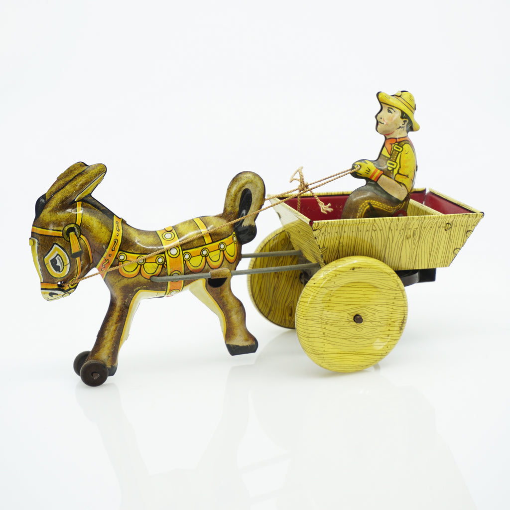 Mid-Century 1948 MARX Tin Litho Wind-up Hee-Haw Balky Mule. Mint Working Condition.