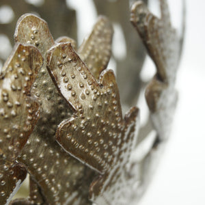 Signed Josnel Bruno Handmade, Hammered, Chiseled and Incised Coral Reef Bowl. Made in Haiti.