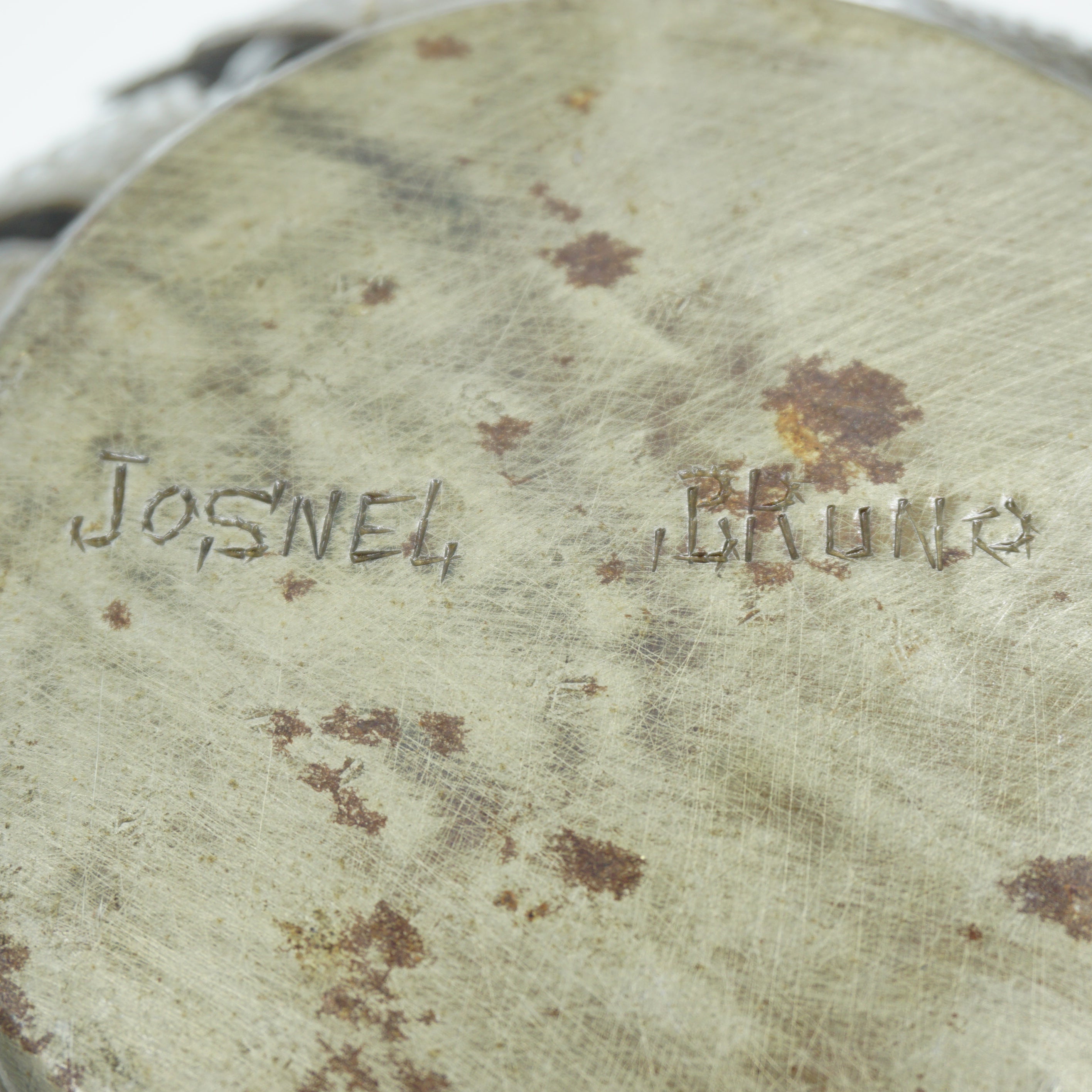 Signed Josnel Bruno Handmade, Hammered, Chiseled and Incised Coral Reef Bowl. Made in Haiti.