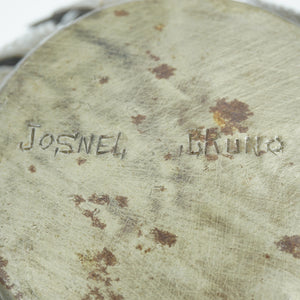 Signed Josnel Bruno Handmade, Hammered, Chiseled and Incised Coral Reef Bowl. Made in Haiti.