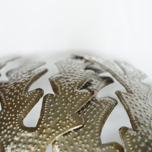 Signed Josnel Bruno Handmade, Hammered, Chiseled and Incised Coral Reef Bowl. Made in Haiti.