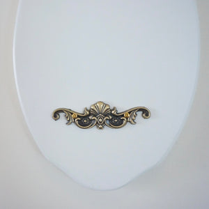 Double-Sided/Station Hanging Wall Clock. White Wood with Brass Toned Details. Rhythm Watch Co.