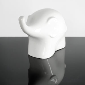 1990s Vintage Porcelain Polo Bear & Elephant Duo