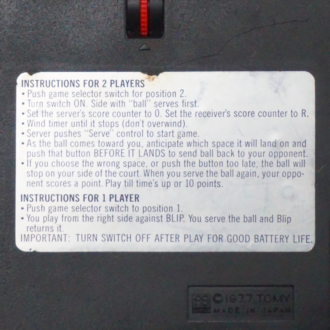 1977 TOMY Blip Digital Game. Electronic Ping Pong. Made in Japan.