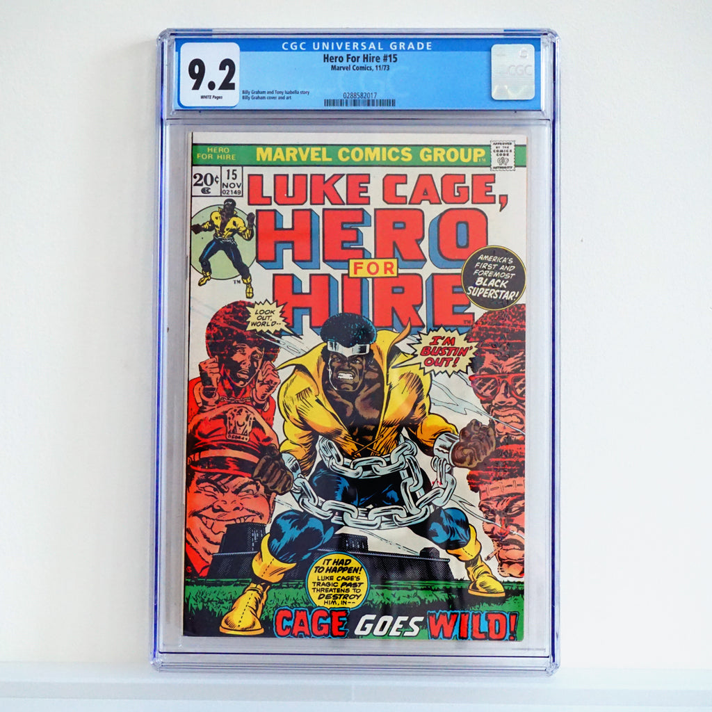 1973 MARVEL (CGC 9.2) Luke Cage, Hero for Hire #15. America's First Black Superstar