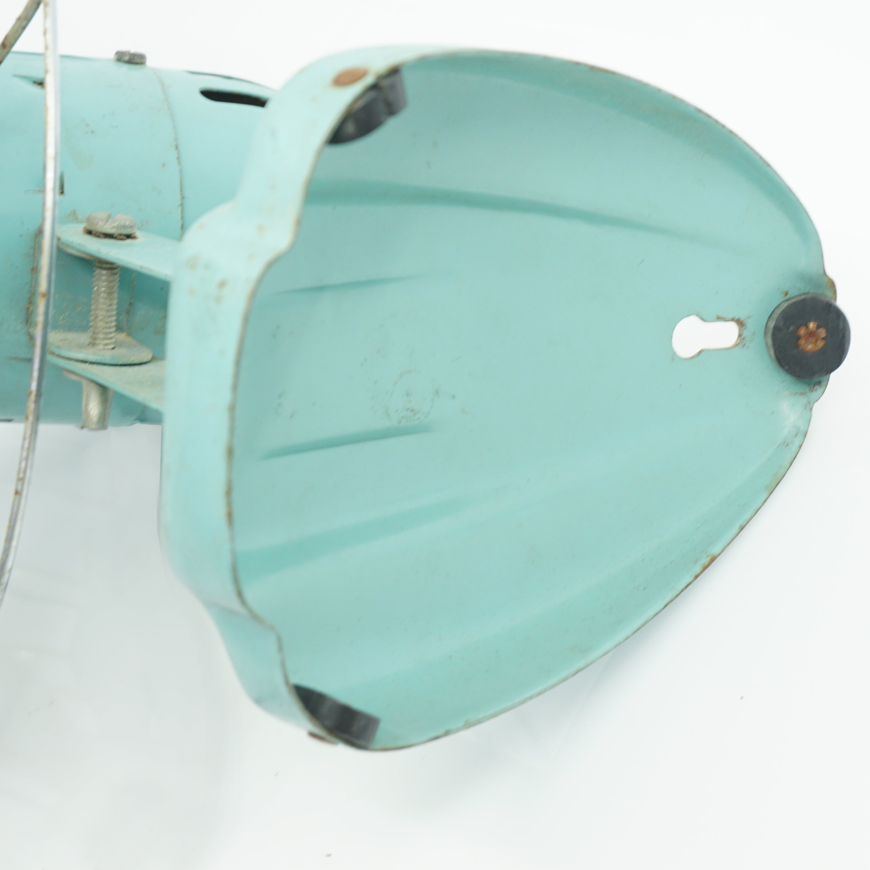 Art Deco Vintage Eskimo Open-Cage Desk/Wall Fan by McGraw Edison Co. in Turquoise