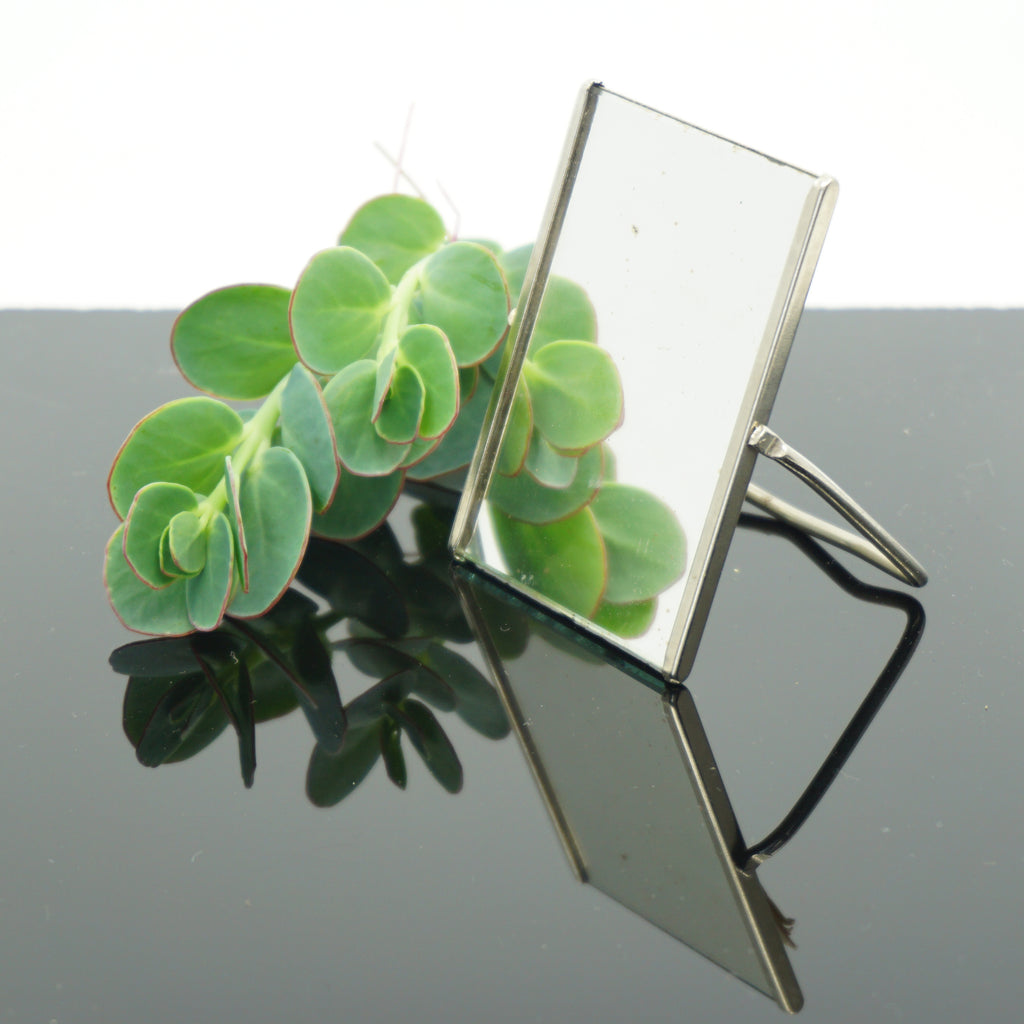 1960s Vintage Desk Mirror / Turn-Over Calendar. Originally from Carbaugh Jewelers.