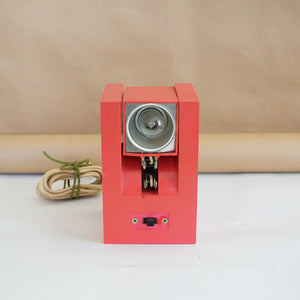 Vintage UNDERWRITERS LABORATORY Transportable Pink Desk Lamp. Listed Issue No. C-7257.