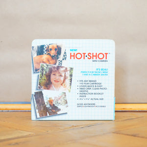 1980s HOT SHOT Mini Film Vintage Camera 110mm with Coin Box and Key Holder (NOS)