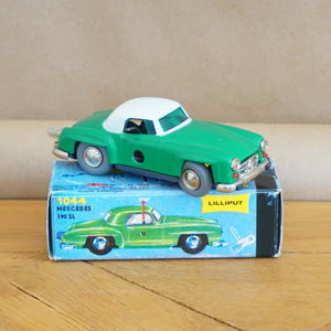 LILLIPUT version of Schuco Green Micro Racer Mercedes 190SL Car #1044. New in Box.