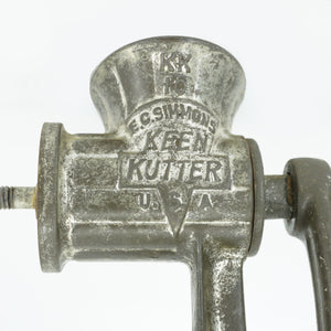 Vintage E. C. Simmons Keen Kutter Hand-Cranked Meat Grinder. Made in USA.