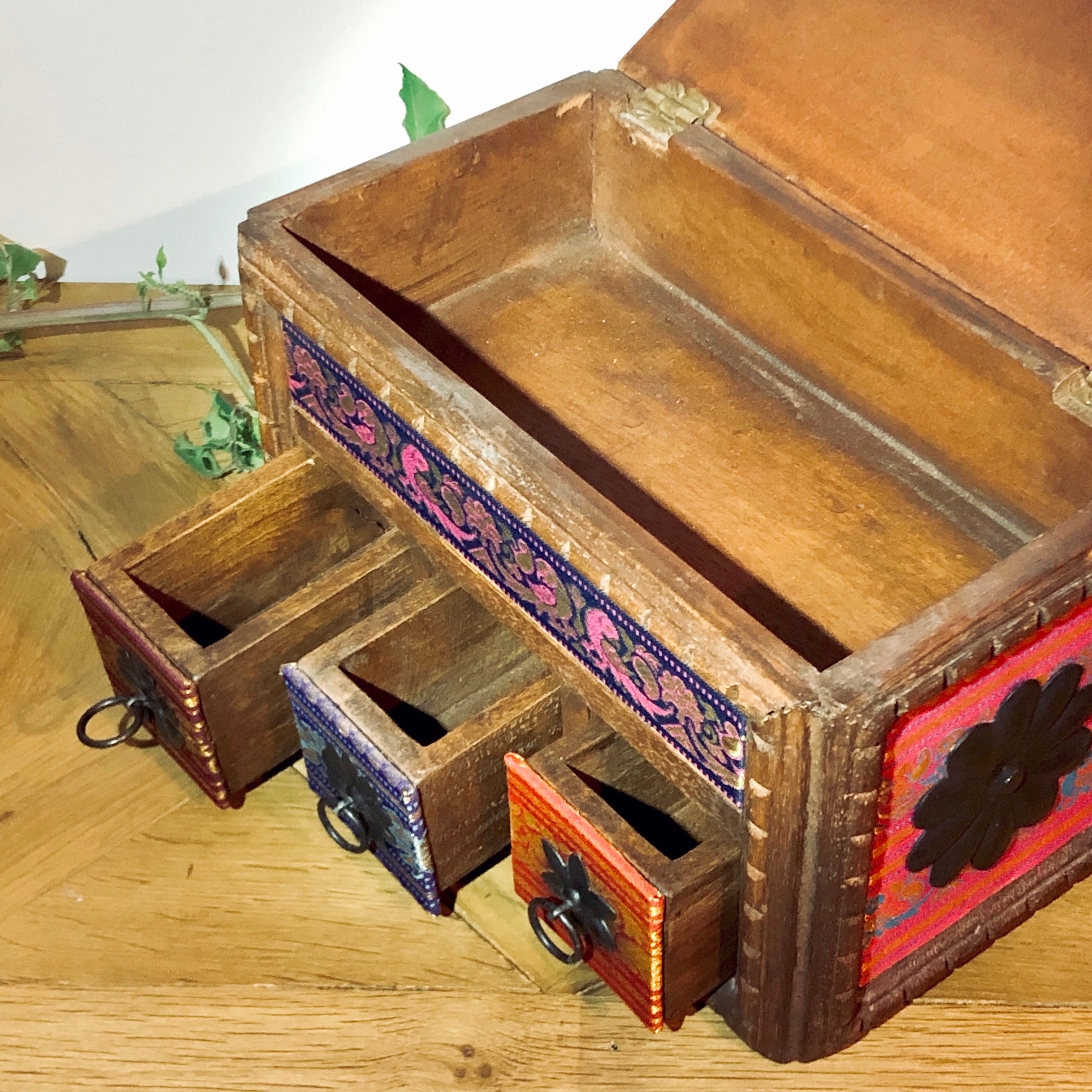 Antique Wooden Multi Drawer Chest | Jewelry Box