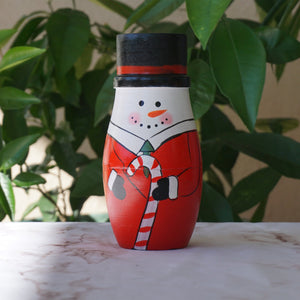 Matryoshka "Матрёшка" Holiday Time Snowmen Nesting Dolls. Set of 5 Christmas Wooden Figures.